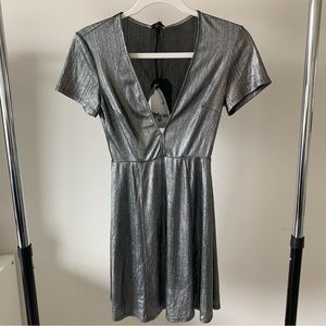 show me your mumu metallic ibiza mini dress